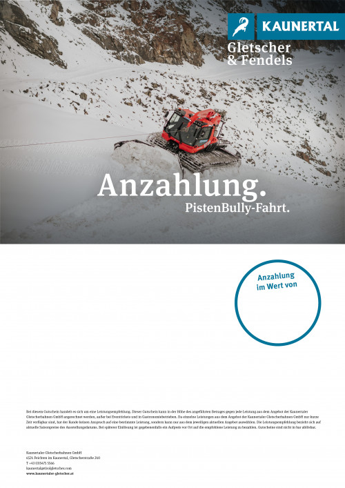 Anzahlung - Pistenbully selber fahren