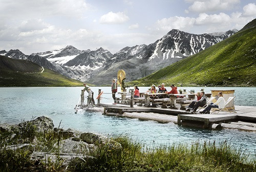 Europas höchste Floßfahrt am Rifflsee